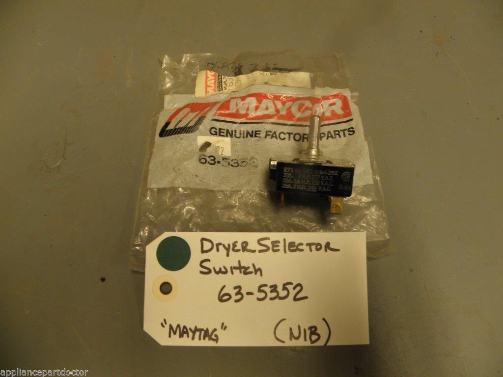 Maytag Dryer 63-5352 Selector Switch NEW IN BOX Maytag Dryer 63-5352 Selector Switch NEW IN BOX
